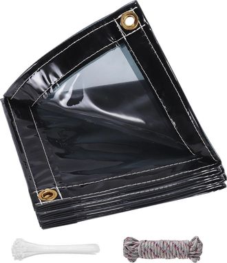 OEM Lonas De Pvc Transparentes, Duraderas E Impermeables, Con Protecci&oacute;n Uv, Color Gris Oscuro, 2x3 M