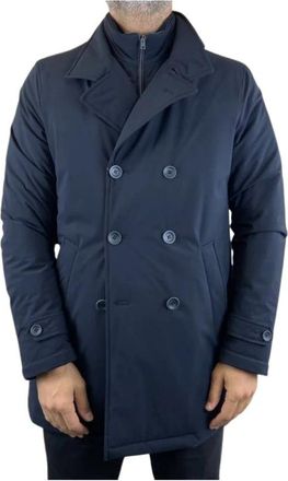 Herno Navy Blauwe Afneembare Parka Jas - Heren - Mantel - Blauw - XL - Jassen