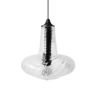 Tosel Suspensi&oacute;n vidrio negro D30 cm