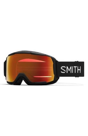 Smith Grom 185mm Snow Goggles in Black /Chromapop Everyday Red at Nordstrom