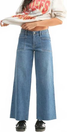 Just USA Slim Wide Leg Jean In Medium Denim