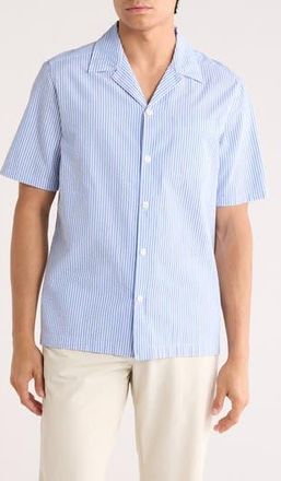 Ted Baker Ellyson Short Sleeve Seersucker Shirt in Light Blue/Pastel at Nordstrom Rack, Size 7(3Xl)