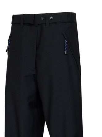 Prada Virgin Wool and Mohair Blend Trousers - Black