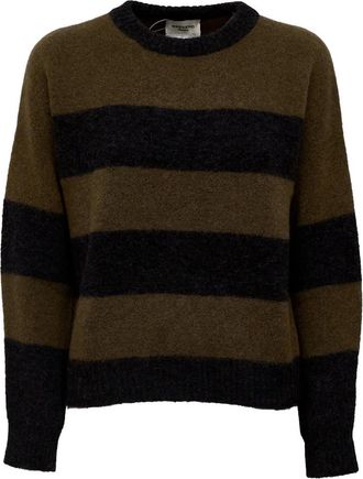 Max Mara Trui met ronde hals - Dames - Truien - Groen - Maat: XS Wol
