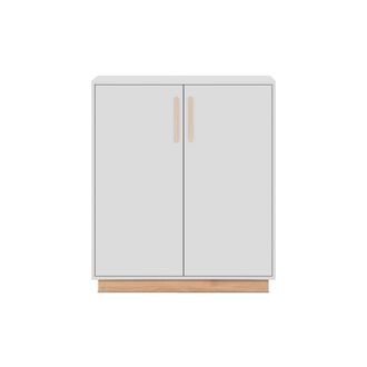 Calicosy Aparador 2 puertas blanco y madera - L82 cm