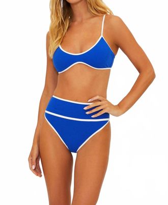 Beach Riot Leona Bikini Top In Riviera Azure