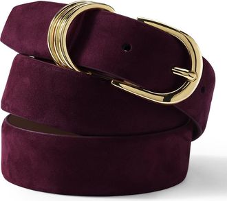 Lands End Nubuck Multi Keeper Belt in Lush Burgundy at Nordstrom, Size X-Large