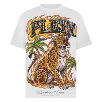 Philipp Plein T-shirt Girocollo SS Leopardo - - Tops - Uomo - Multicolore - 2XL