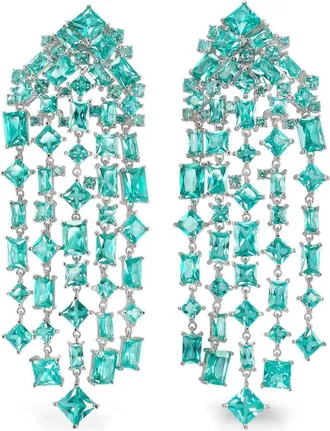 Anabela Chan Orecchini Paraiba Cascade in oro bianco 18kt - Argento