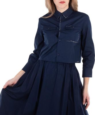 Marni Cropped Shirt With Stitching Details