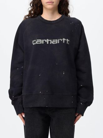 Carhartt Work in Progress Felpa girocollo in cotone con logo a contrasto e spalle cadute