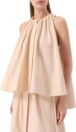 Co Gathered Tunic Shirt In Pink