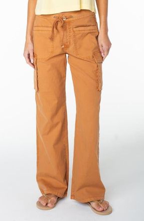 Roxy A La Cargo Drawstring Pants in Bran at Nordstrom, Size X-Large