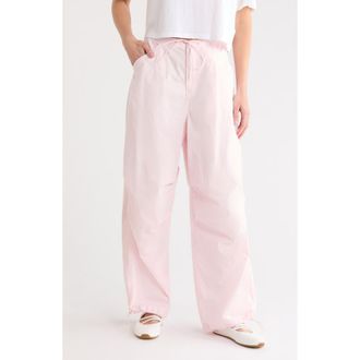Good American Twill Parachute Pants in Bubblegum005 at Nordstrom Rack, Size 14