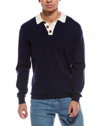 Brodie Solid Wool & Cashmere-Blend Rugby Shirt