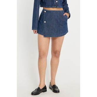 Good American Denim Mini Skort in Indigo1187 at Nordstrom, Size 12