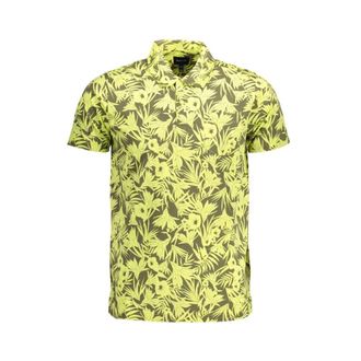 GANT Polo Shirt met Korte Mouwen - Heren - Korte mouwen Overhemden - Geel - S - Katoen - Overhemden