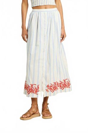 Trovata Lisette Skirt In Cerulean Stripe