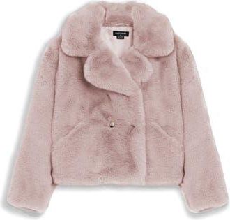 Noize Push Faux Fur Coat in Pink at Nordstrom Rack, Size X-Large Regular