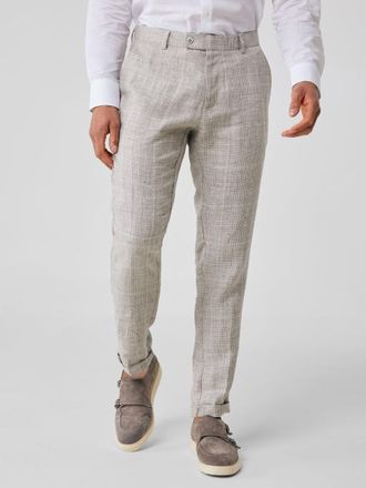 Gentiluomo Beige geruite pantalon