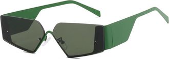Generic Men Driving Vacation Sunglasses Outdoor Commuter Women Sun Glasses(Green)