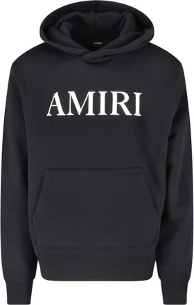 Amiri Black Core Logo Cotton Hooded Sweatshirt