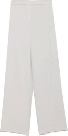 Theory Broeken, Dames, Grijs, S, Satijn, Wijde zijden broek in grijs