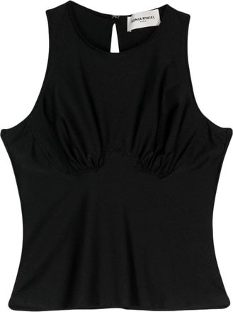 Sonia Rykiel bustier-detail open-back tank top - women - Spandex/Elastane/Polyamide - 36 - Black