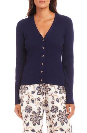 Karen Kane Rib Cardigan in Navy at Nordstrom Rack, Size X-Small