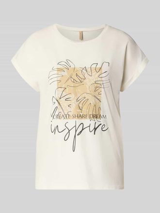 Soyaconcept T-Shirt mit fixiertem &Auml;rmelaufschlag Modell RINA in Sand, Gr&ouml;&szlig;e XXL