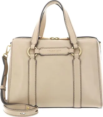 The Bridge Black Handbag W/Shoulder Structured Leather Handbag