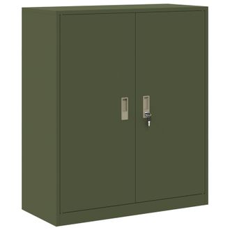 vidaXL Armario De Almacenamiento Verde Oliva 90 X 40 X 105 Cm Acero Vidaxl