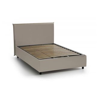 Dmora Talamo Italia - Cama De Plaza Y Media Assia, Cama Contenedor Con Tapizado En Ecopiel, 100% Made In Italy, Apertura Frontal, Adecuado Para Colch&oacute;n Cm 1