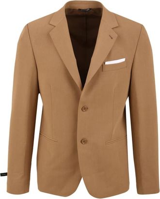Daniele Alessandrini Pietro Jacket - Heren - Blazers - Bruin - XL - Leer - Jassen