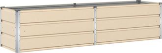 vidaXL Jardinera Marfil 195 X 50 X 45 Cm Acero Galvanizado Vidaxl