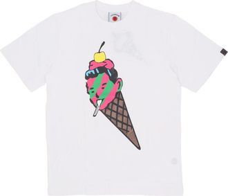 Icecream Icecream, Tops, Heren, Wit, S, Katoen, Cone Man Tee Wit T-shirt