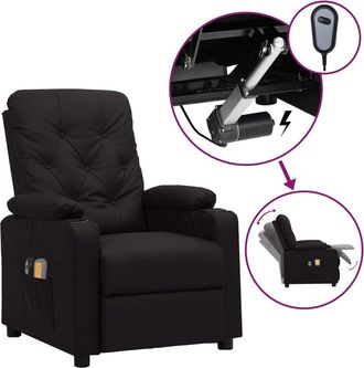vidaXL Vidaxl - Sill&oacute;n De Masaje El&eacute;ctrico Cuero Sint&eacute;tico Negro