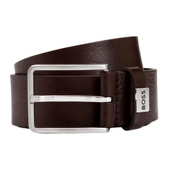 HUGO BOSS Accessoires, Heren, Bruin, 110 CM, Leer, Elio Riem