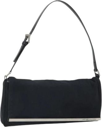 Fendi Pre-owned Shoulder Bag - Dames - Vintage Schoudertas - Zwart - ONE Size - Katoen - Vintage