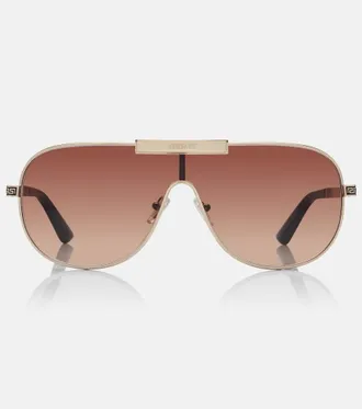 Versace Greca Flow shield sunglasses