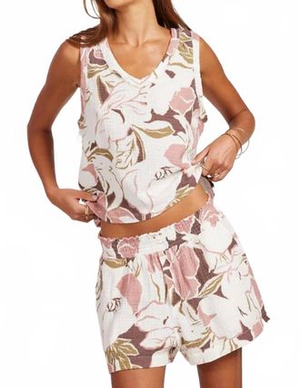 bobi Faux Fly Smocked Short In Summer Romance