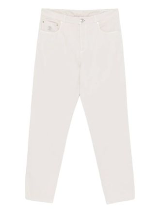 Brunello Cucinelli logo trousers - Neutrals