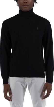 Polo Ralph Lauren Truien & Vesten, Heren, Zwart, S, Wol, Dolcevita Sweater