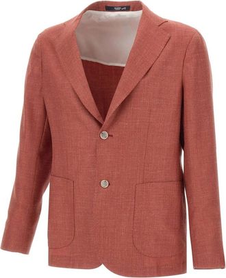 Barba Easy J Mono Blazer - Heren - Blazers - Rood - 2XL - Wol - Jassen