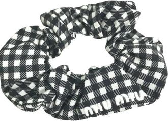 Miu Miu Pre-owned Scrunchie - Dames - Vintage Accessoires - Zwart - ONE Size - Nylon - Vintage