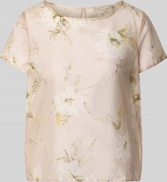 Rinascimento Rinascimento Blusenshirt mit Rundhalsausschnitt und abgerundetem Saum in Beige, Gr&ouml;&szlig;e XL