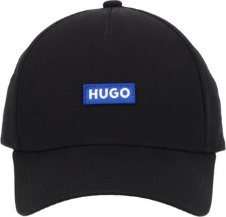HUGO BOSS Katoenen keperpet Cap met logopatch - Heren - Petten - Zwart - ONE Size - Katoen - Accessoires