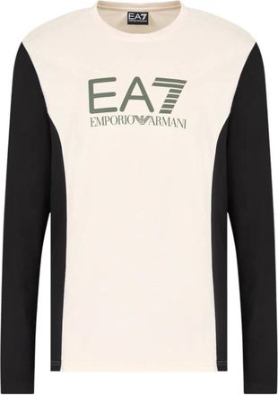 Emporio Armani Long Sleeve Tops, male, Beige, Size: XS T-shirt
