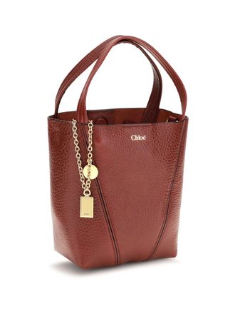 Chlo&eacute; Womens Spin Shoulder Bag Divine Red Calf Leather Bos Taurus