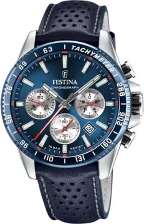 Festina Timeless Chronograph - unisex - Horloges - Blauw - ONE Size - Accessoires